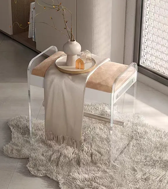Acrylic makeup stool