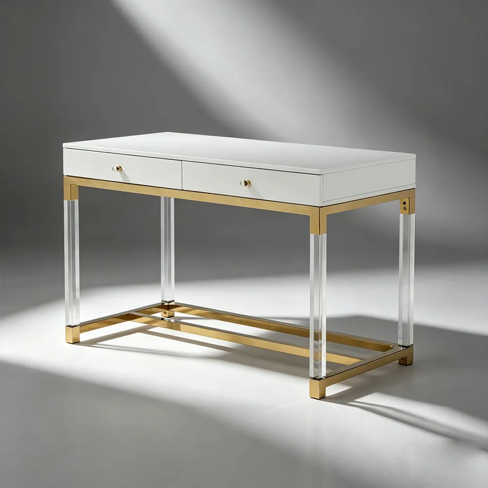 Luxury Acrylic & Gold Desk