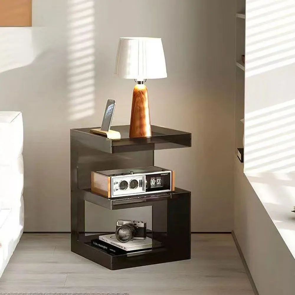 Modern Stacked Nightstand with Storage2