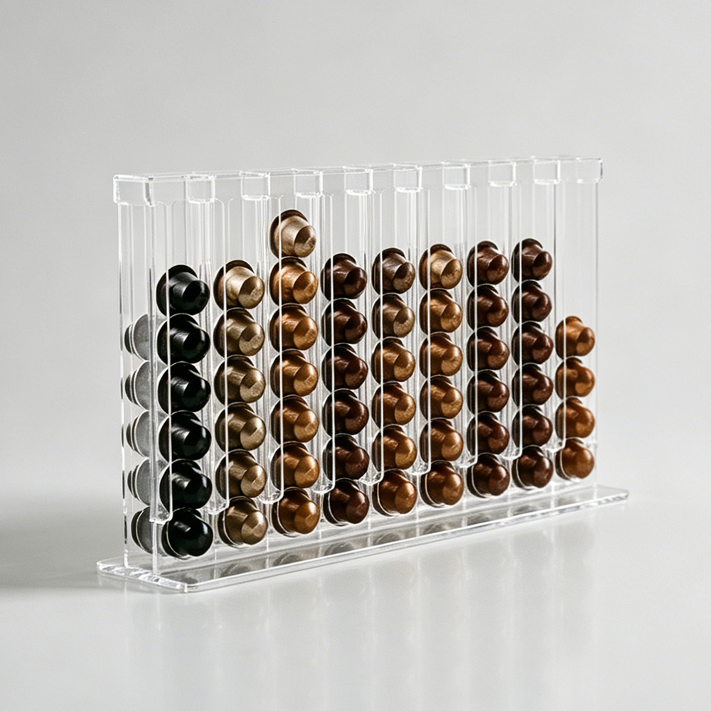 Clear Acrylic Coffee Capsule Holder | Custom Wholesale Nespresso Pod Organizer