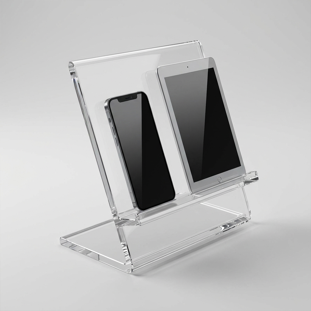 Clear Acrylic Phone & Tablet Display Stand | Wholesale Multi-Device Holder