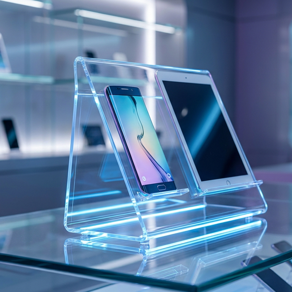 Clear Acrylic Phone & Tablet Display Stand | Wholesale Multi-Device Holder