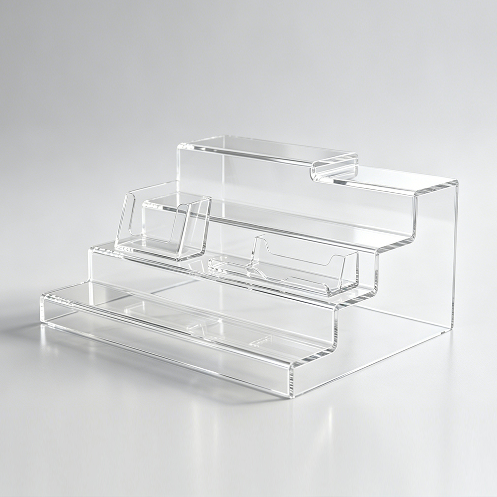 Tiered Clear Acrylic Multi-Purpose Display Stand | Wholesale Retail Organizer