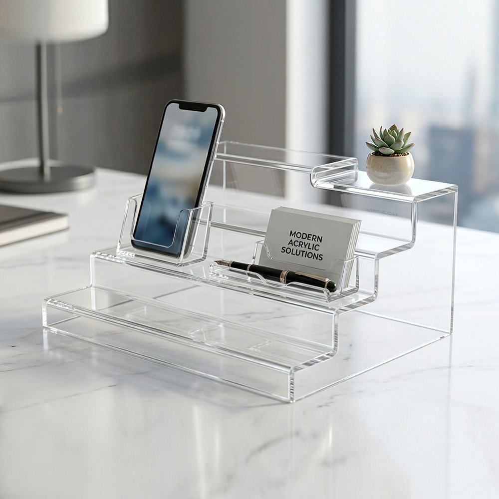 Tiered Clear Acrylic Multi-Purpose Display Stand | Wholesale Retail Organizer