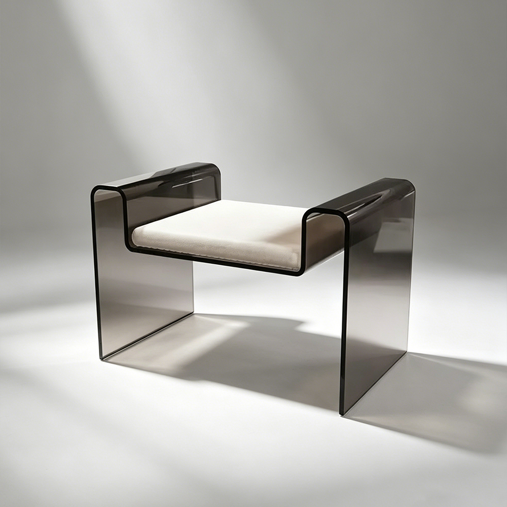 Minimalist Clear Acrylic Accent Chair, Home Office Chair, Factory Custom Wholesale