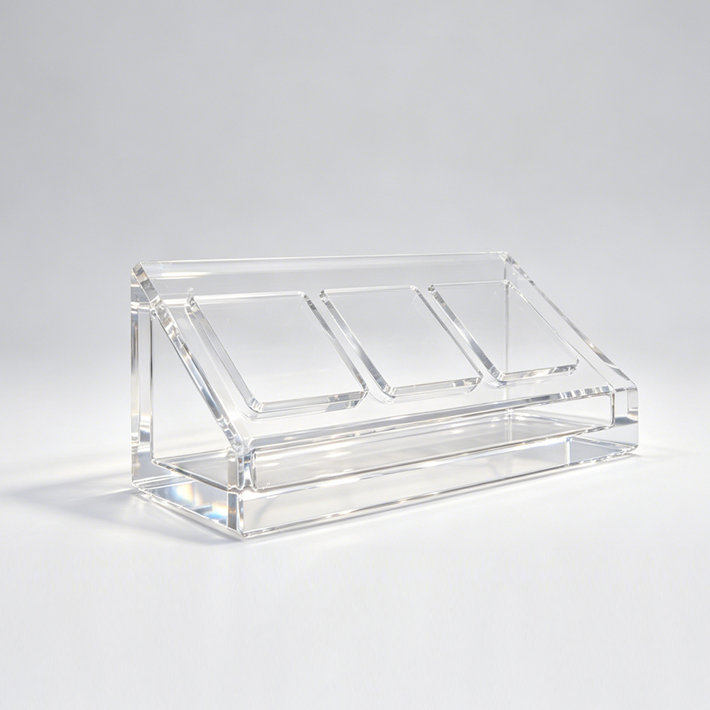 Multi-Slot Clear Acrylic Watch Display Tray | Wholesale 3-Piece Watch Organizer