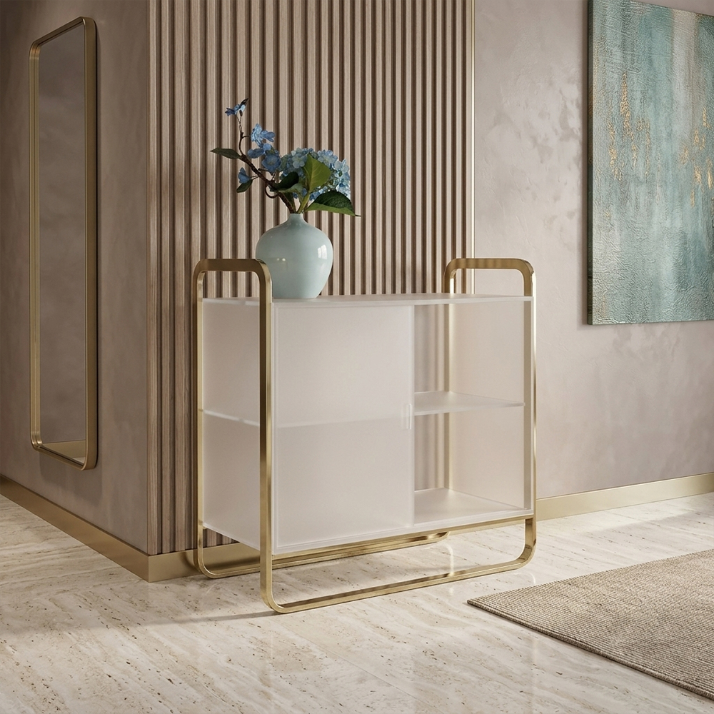 Luxury Frosted Acrylic Storage Cabinet