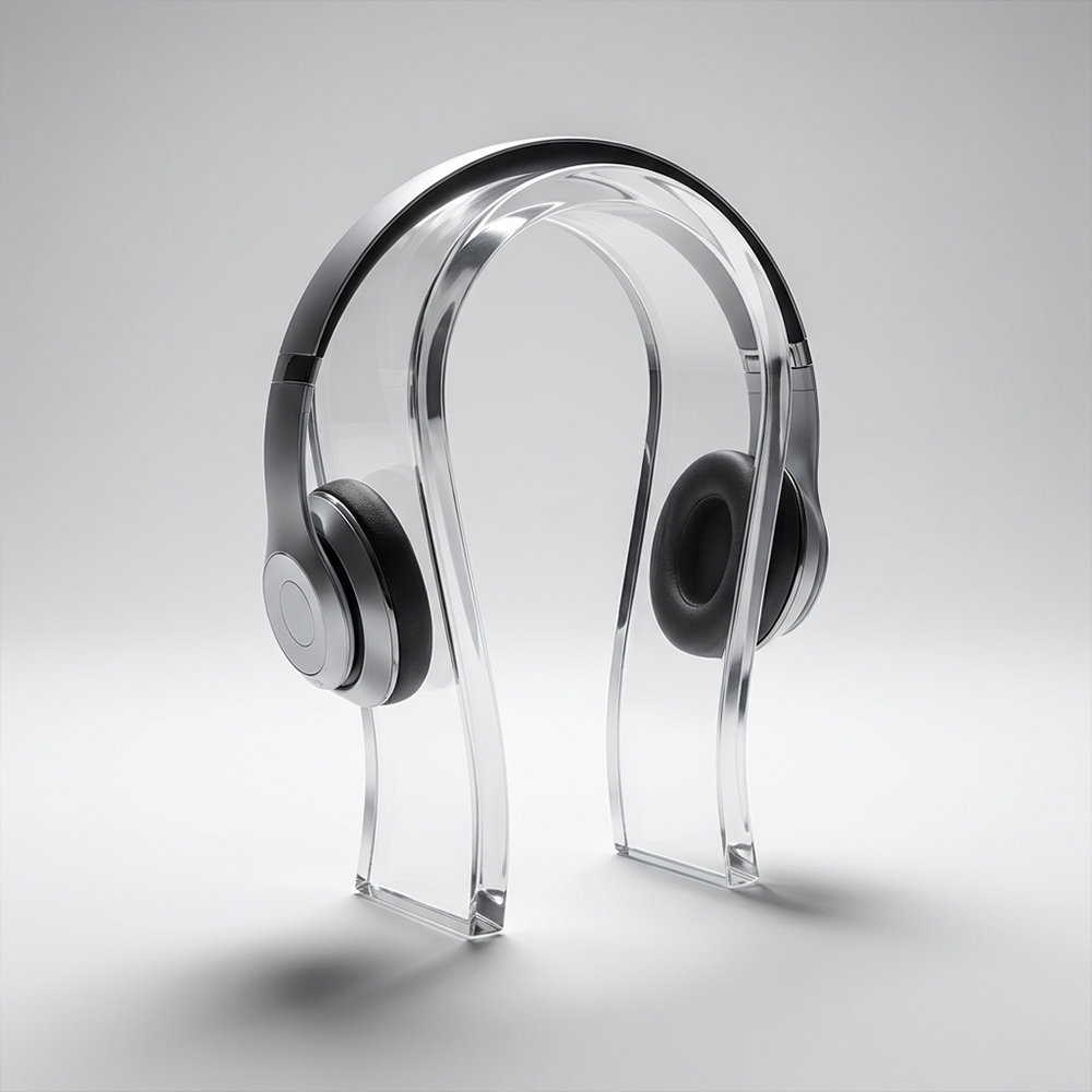 Clear Acrylic Headphone Stand | Custom Wholesale Gaming Headset Holder