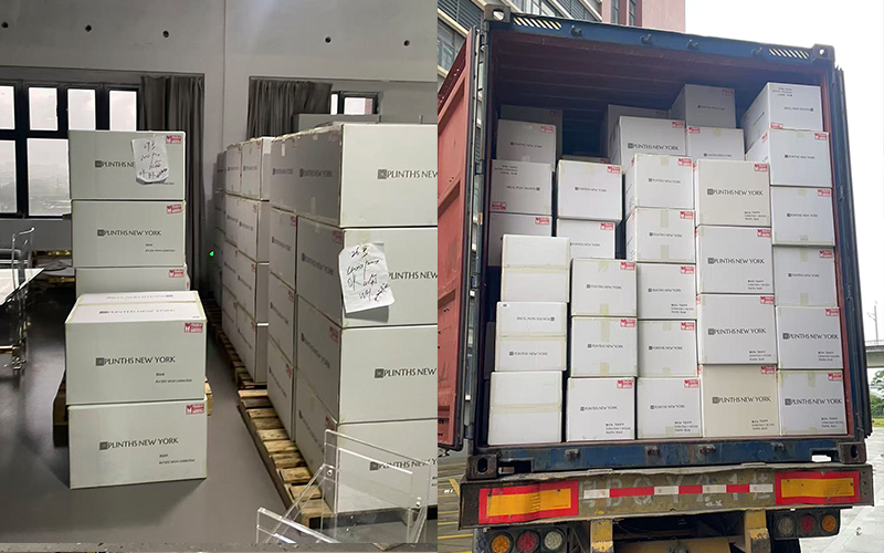 Acrylic products container loading