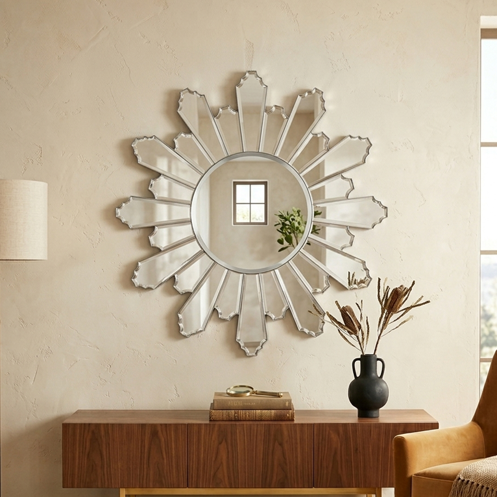 Acrylic Cut Sunburst Wall Mirror