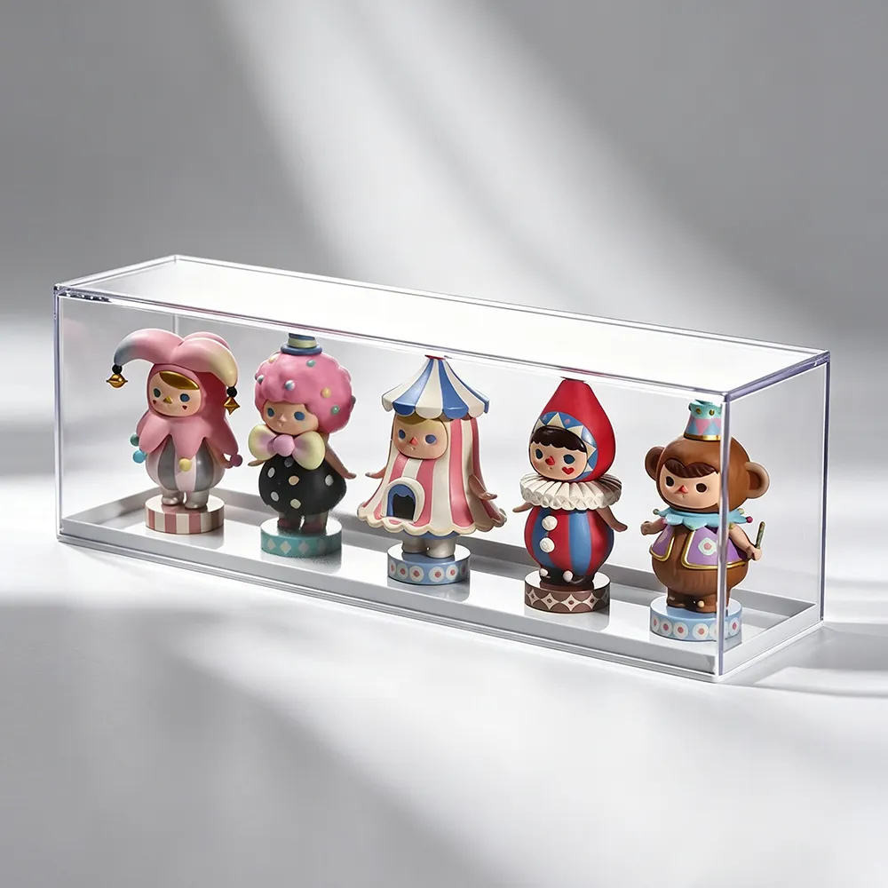 Clear Acrylic Blind Box Figure Display Case Dustproof Collectible Organizer