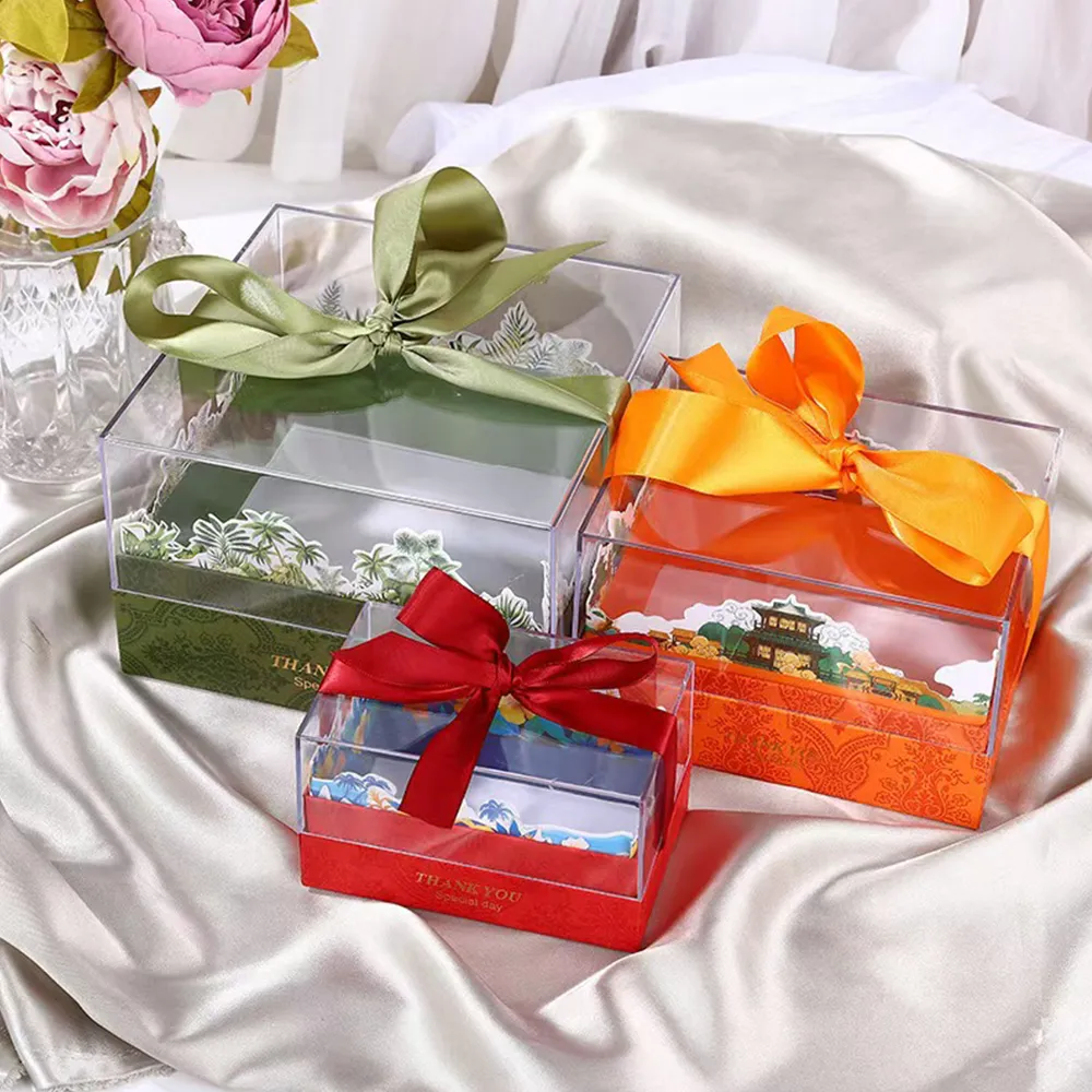 Clear Acrylic Lid Gift Box Premium Ins-Style Favor Box.
