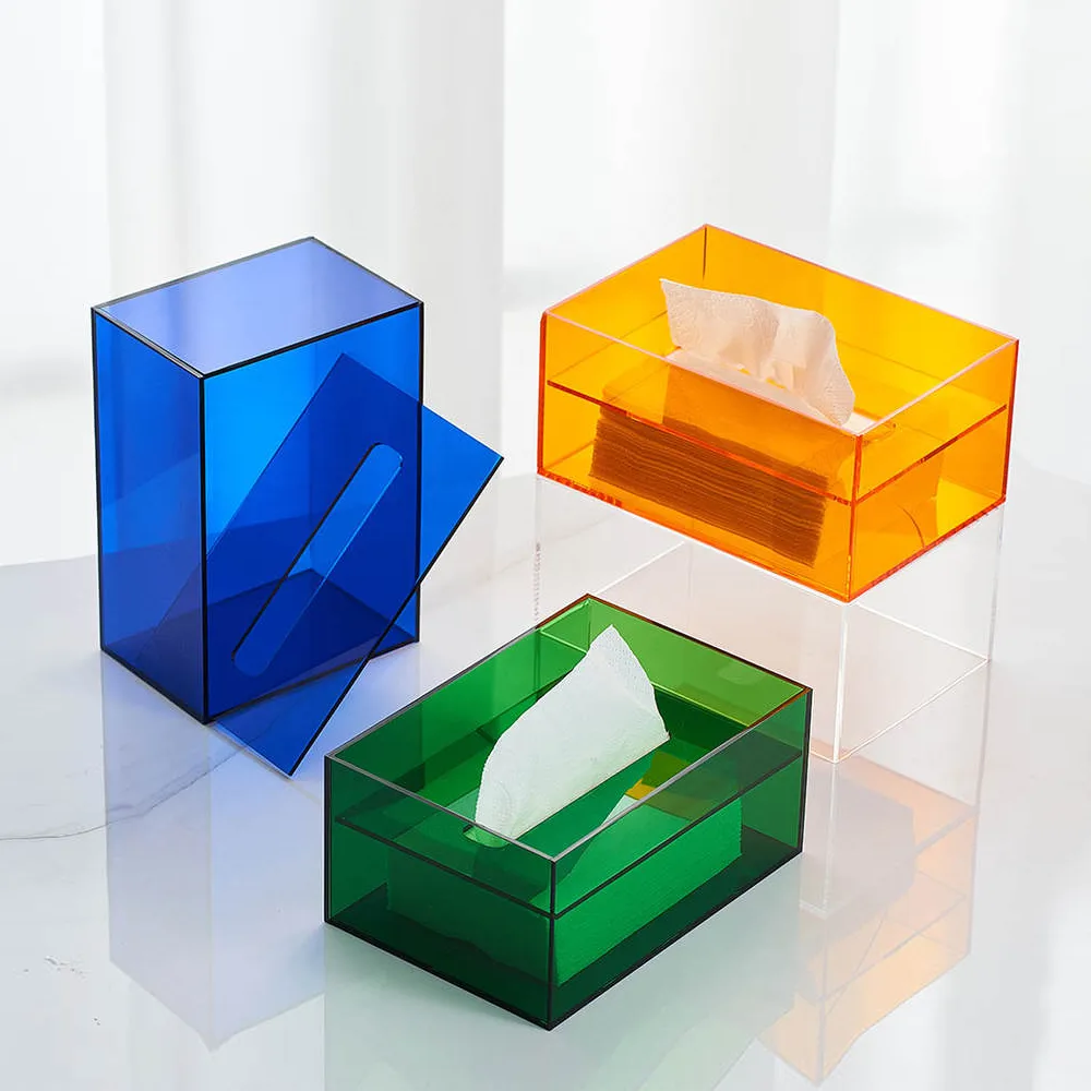 Colored Acrylic Tissue Box Nordic Ins-Style Napkin Holder