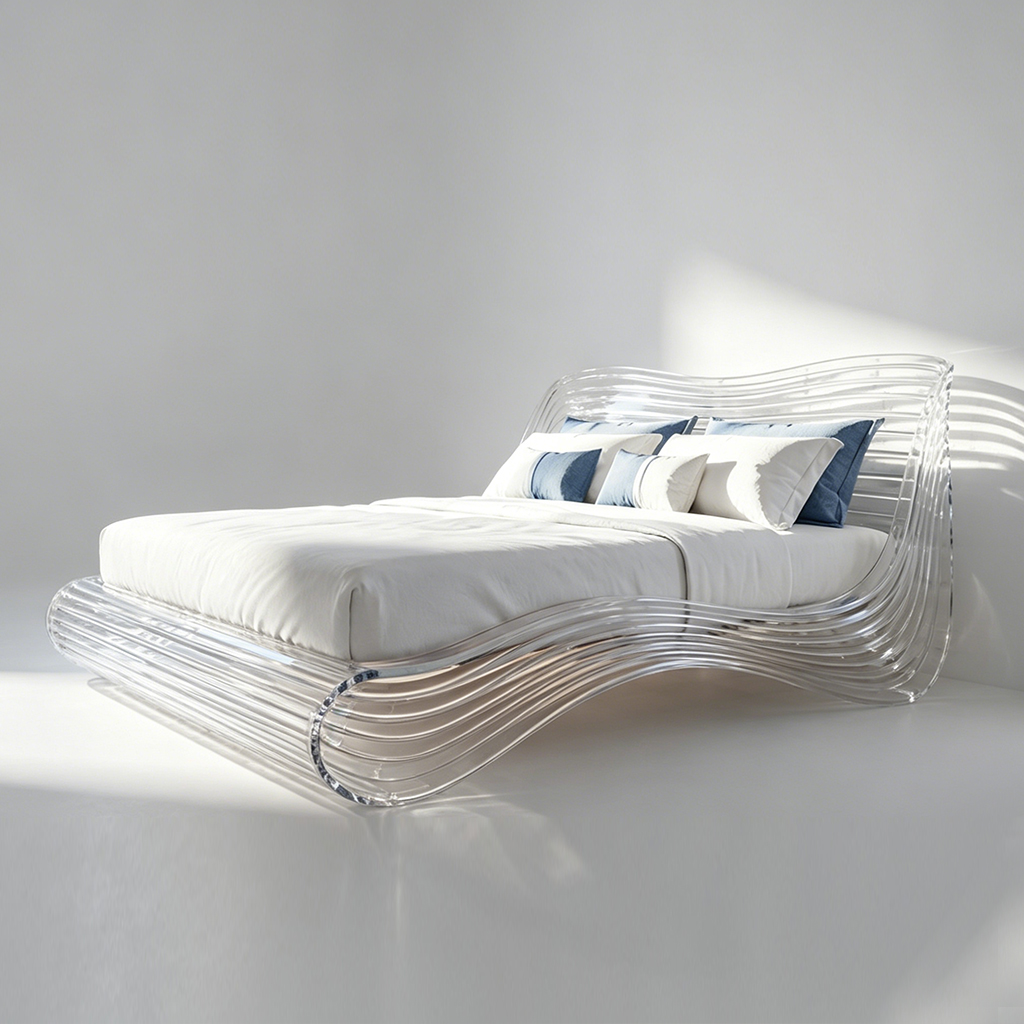 Curved_Waves_Acrylic_Bed_Mediterranean_Villa..