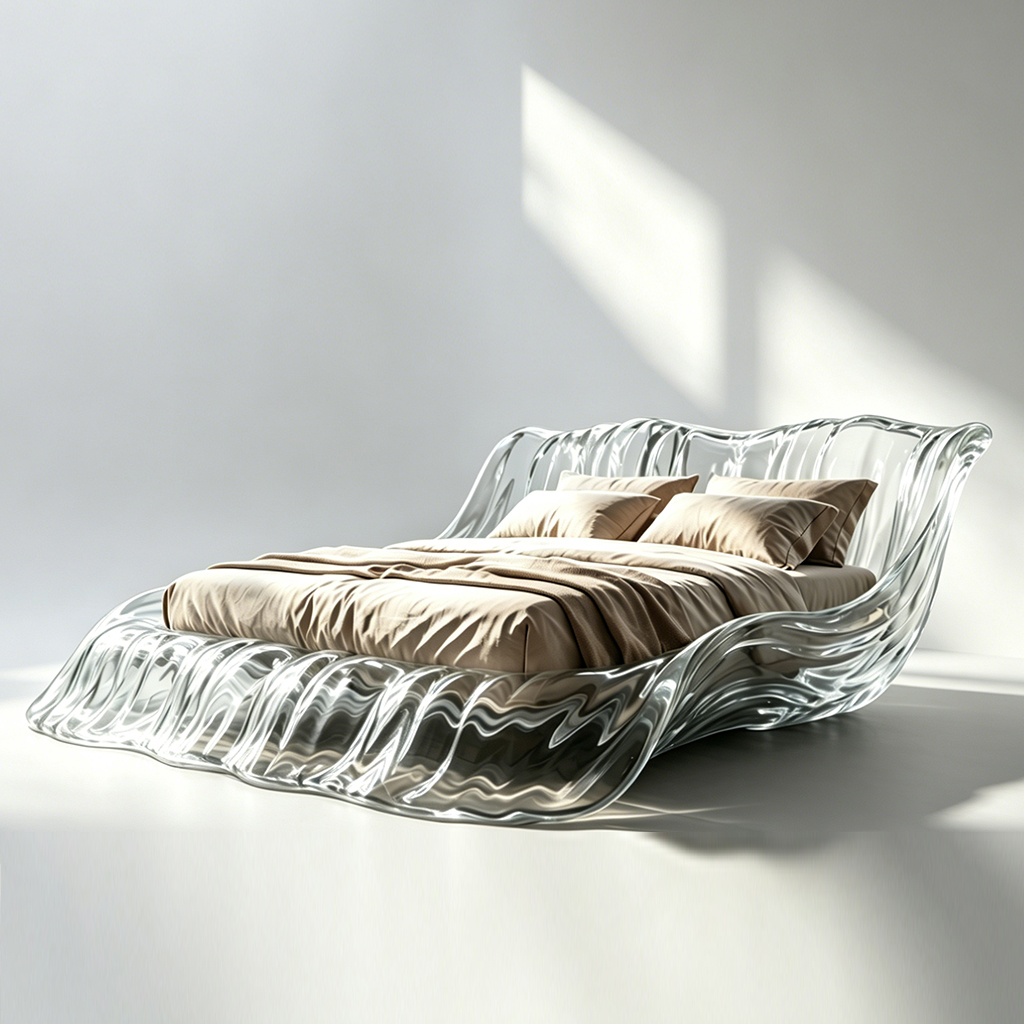 Curved_Waves_Acrylic_Bed_Paris_Apartment..