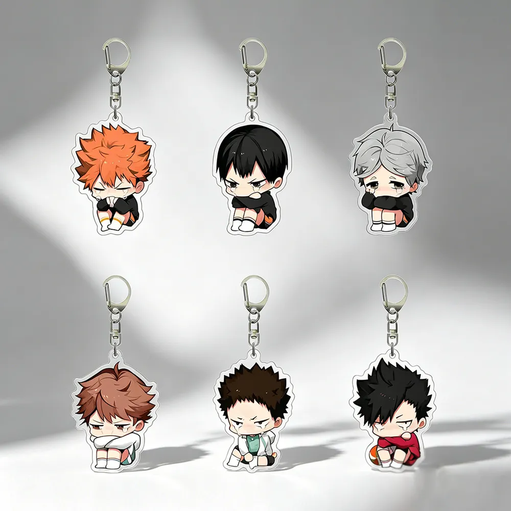 Custom Printed Acrylic Anime Keychain 2D Character Bag Charm