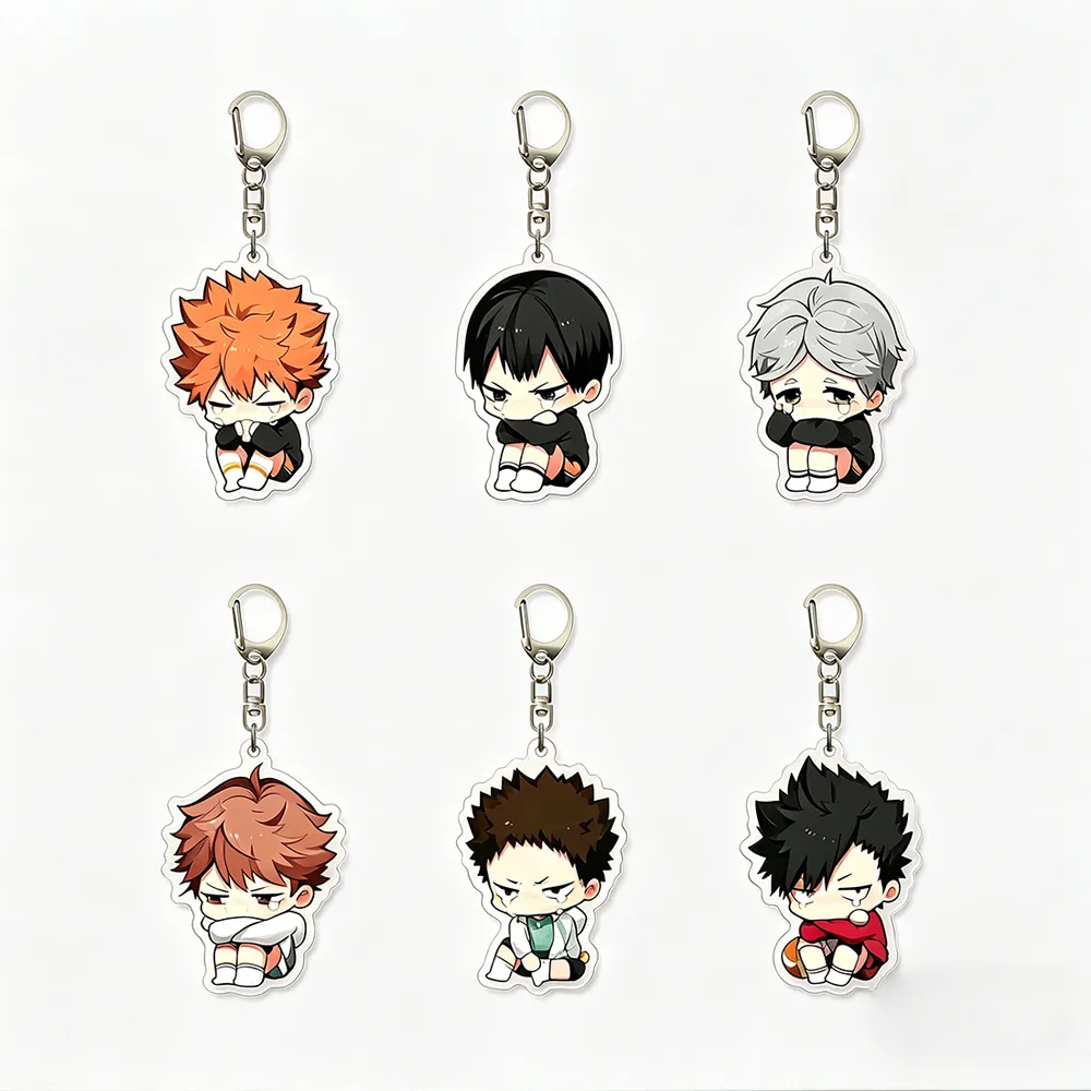 Custom Printed Acrylic Anime Keychain 2D Character Bag Charm.