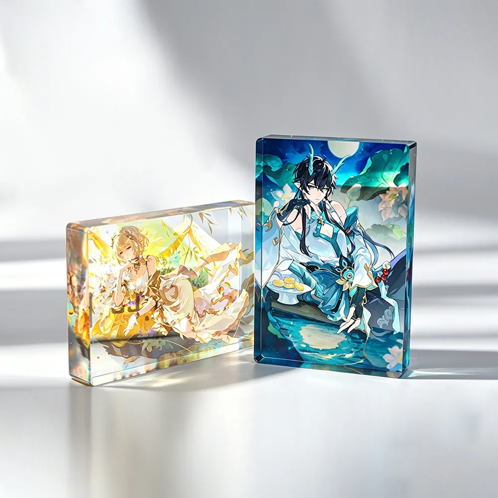 Custom Printed Acrylic Block Standee Anime Art Crystal-like Display Decor