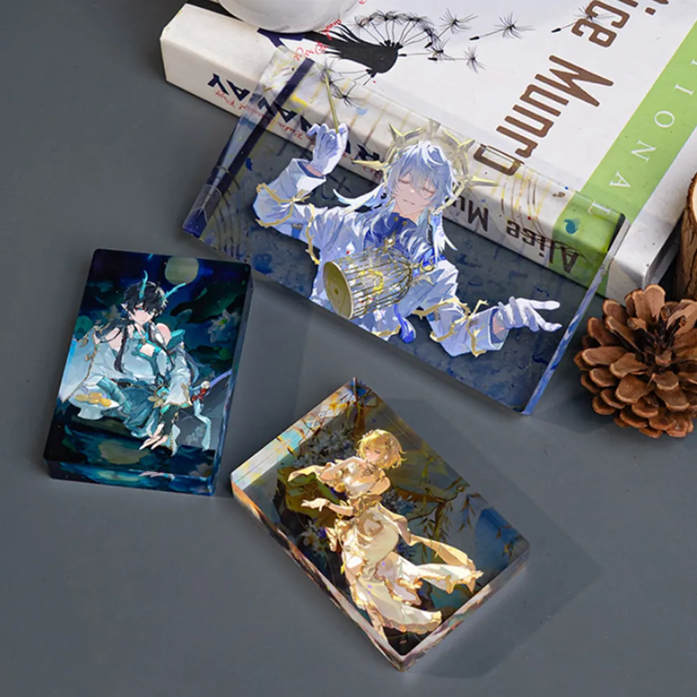 Custom Printed Acrylic Block Standee Anime Art Crystal-like Display Decor….