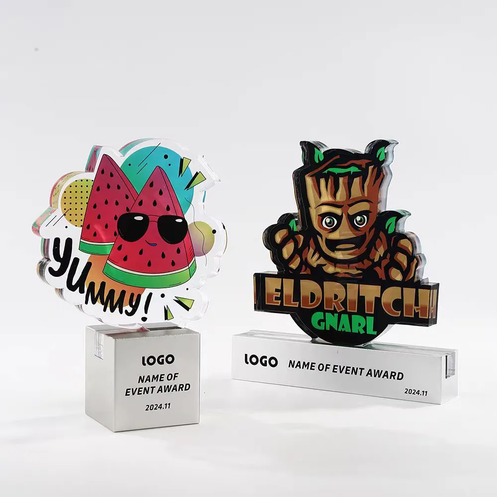 Custom Printed Acrylic Trophy Fun Shaped Award for Events & Souvenirs