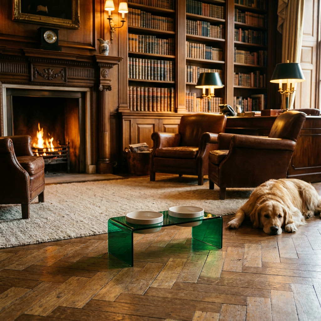 Emerald_Green_Translucent_Acrylic_Pet_Bowl_Lifestyle