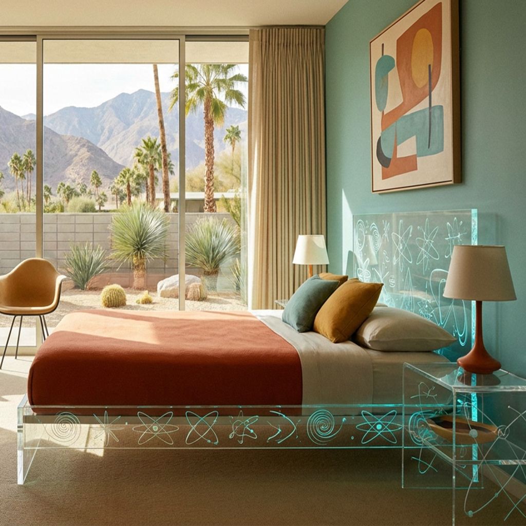 MidCentury_Etched_Acrylic_Bed_Scene_1.