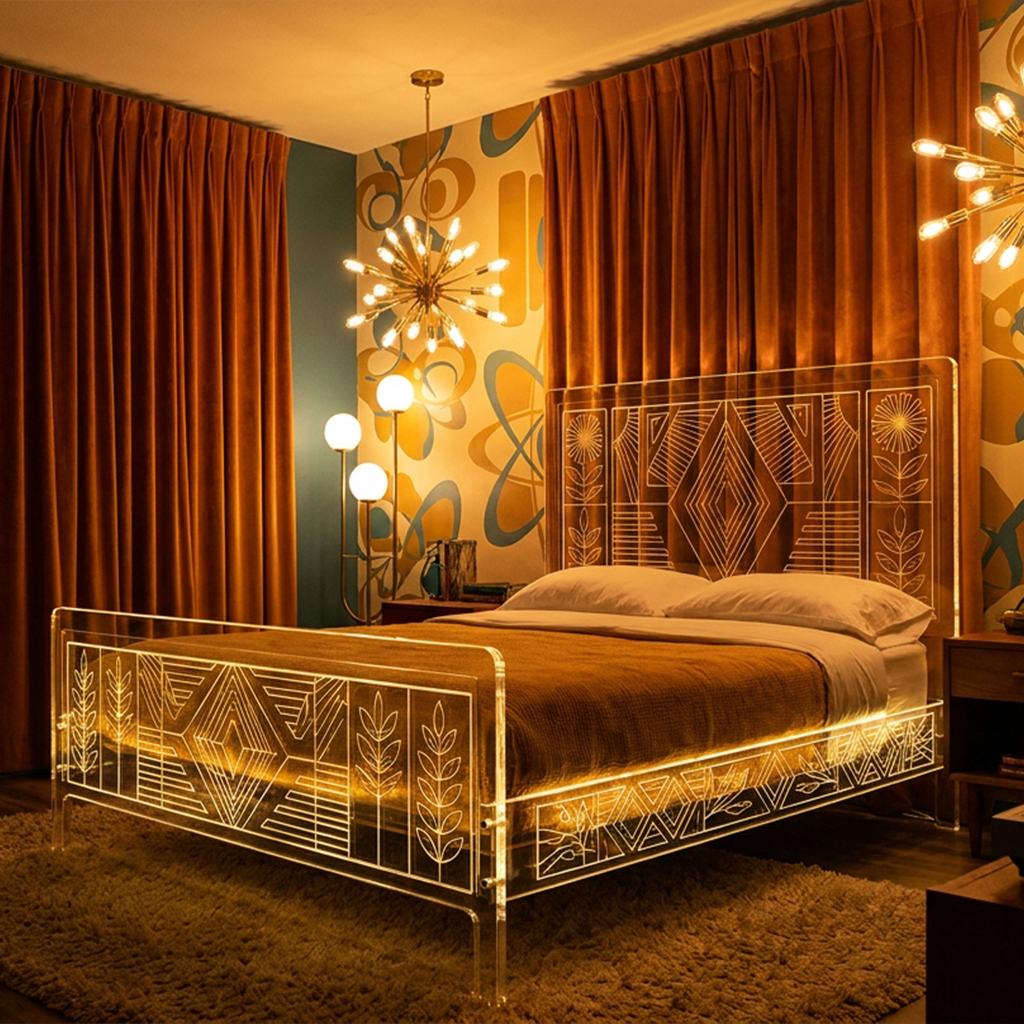 MidCentury_Etched_Acrylic_Bed_Scene_2.