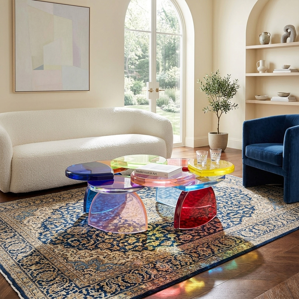 Modern Creative Patchwork Side Table, Designer Living Room Accent Table, Factory Custom Wholesale