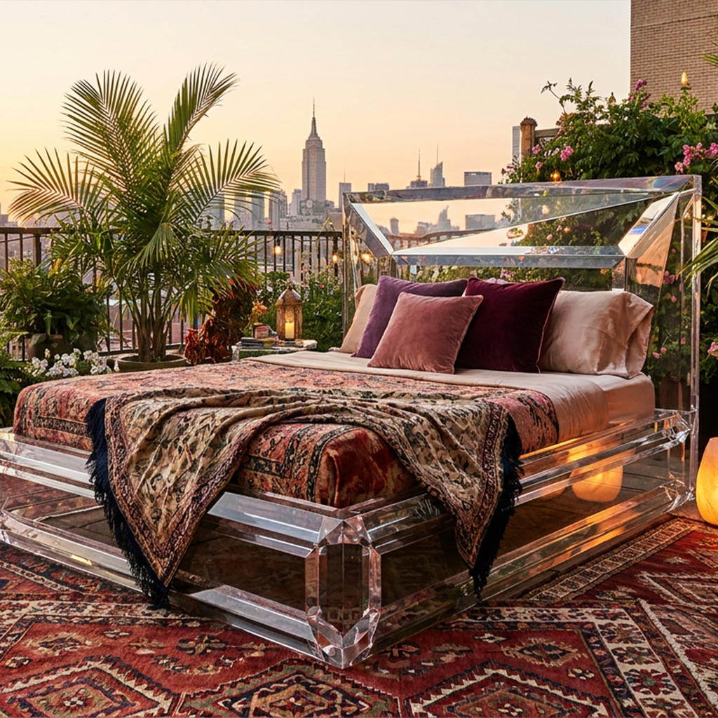 Prism_Cut_Acrylic_Bed_Bohemian_Terrace.
