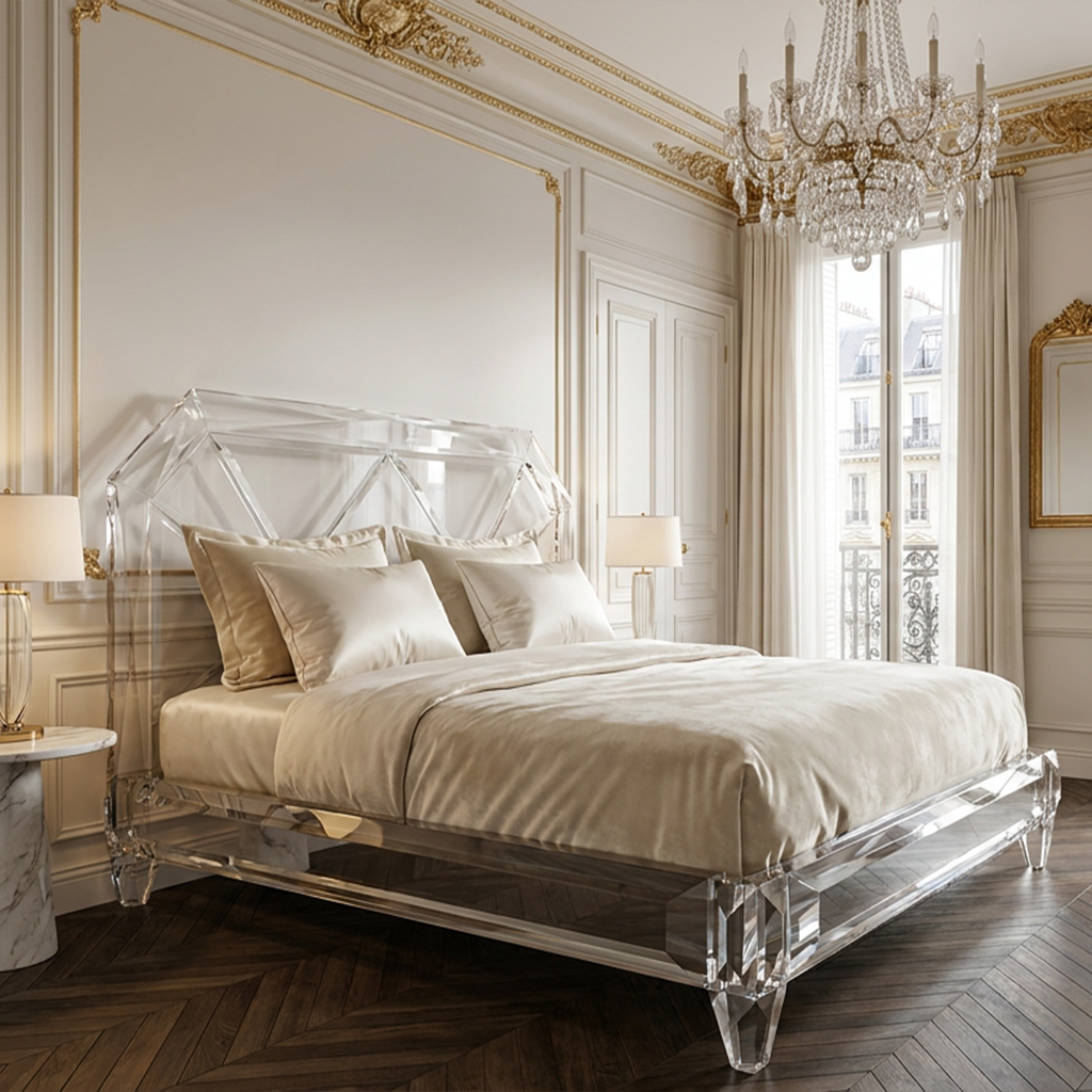 Prism_Cut_Acrylic_Bed_Paris_Apartment.