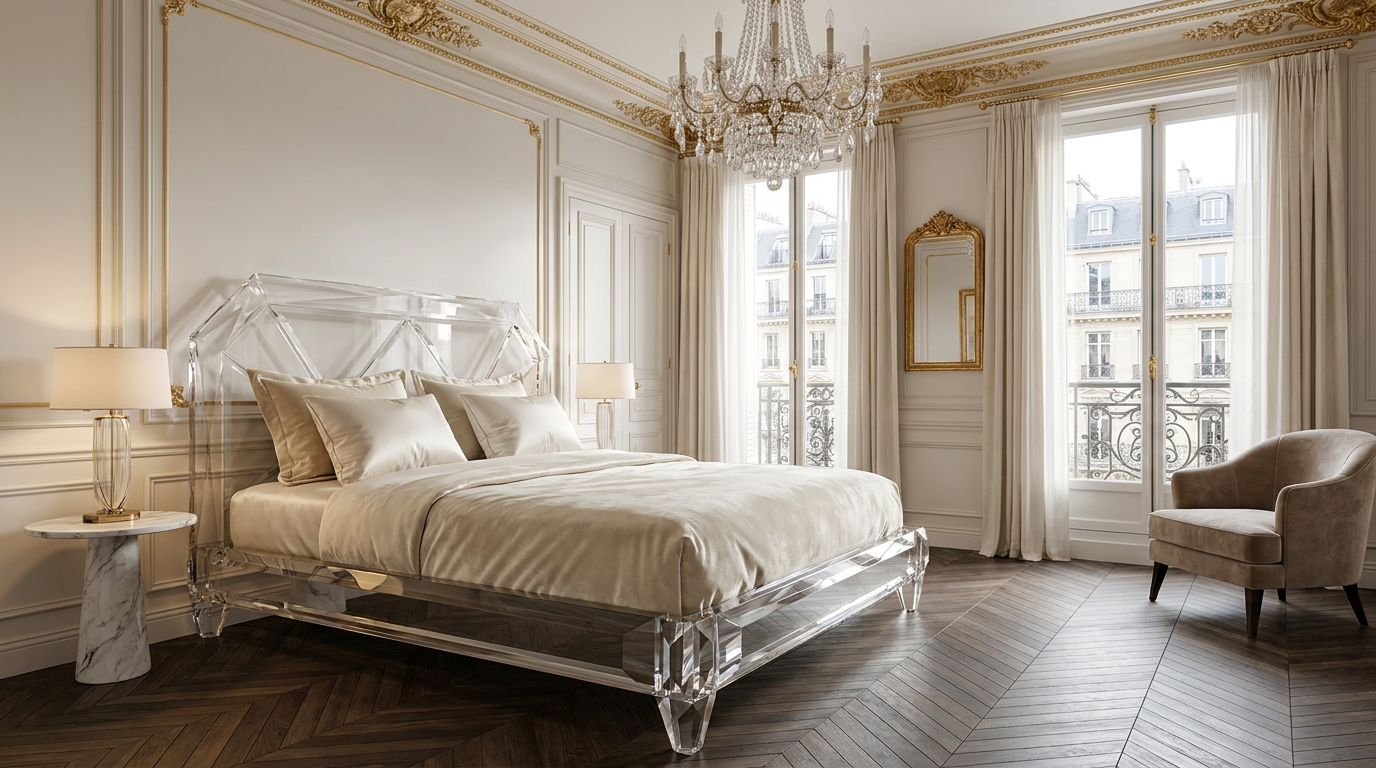 Prism_Cut_Acrylic_Bed_Paris_Apartment