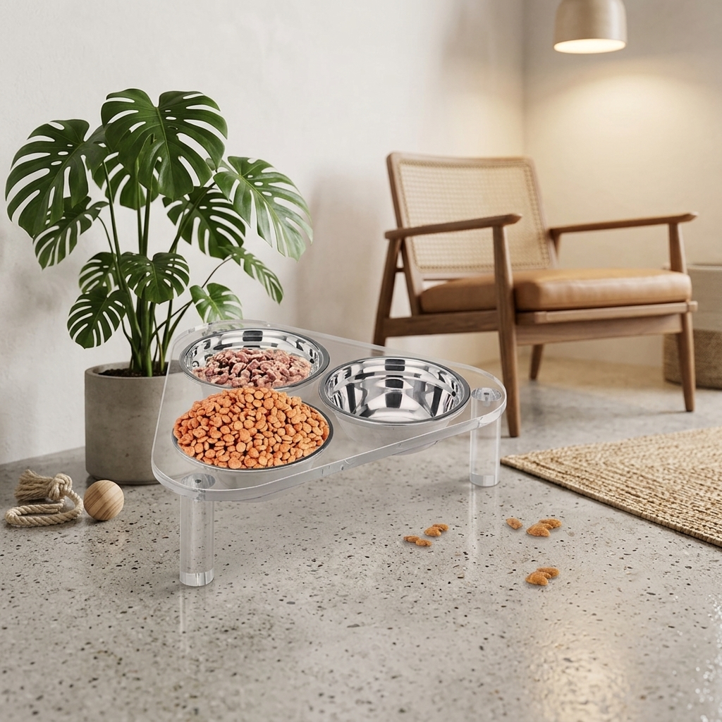 Triangular_Acrylic_Pet_Bowl_Corner_Scene