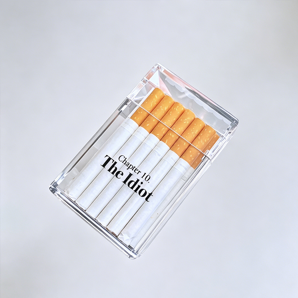 Clear Printed Acrylic Cigarette Storage Box
