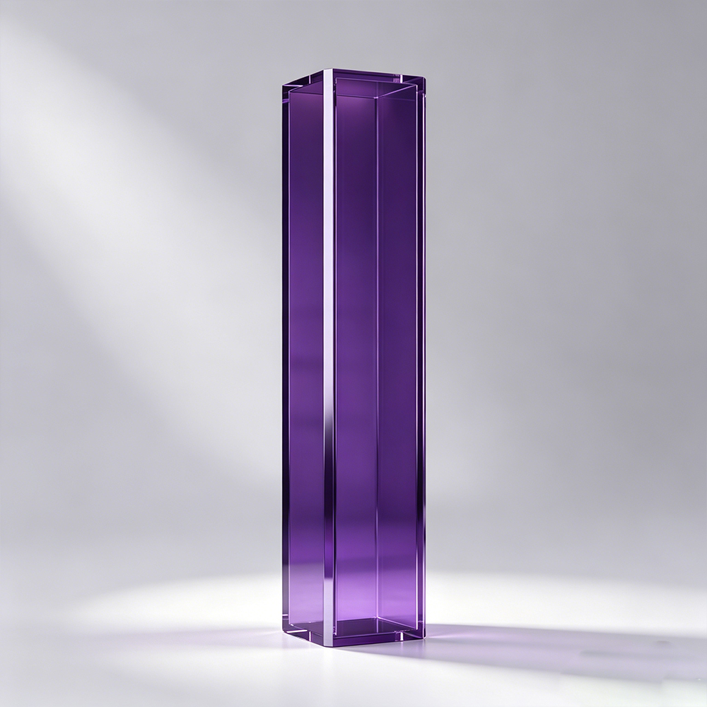 Tinted Purple Hollow Acrylic Display Plinth