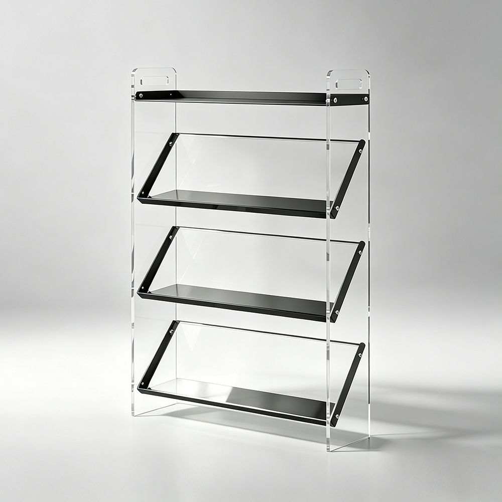 3-Tier Slanted Floor Standing Acrylic Shoe Rack