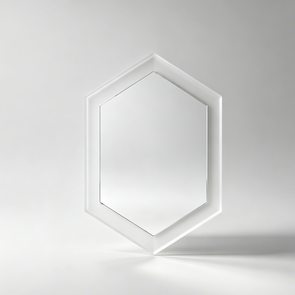 3D Beveled Hexagonal Clear Acrylic Wall Mirror