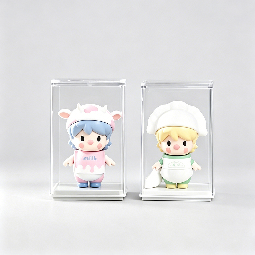 Single Compartment Clear Acrylic Blind Box Figure Display Case