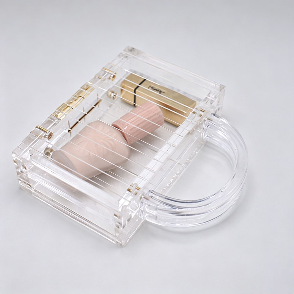 Clear Acrylic Handheld Cosmetic Storage Box