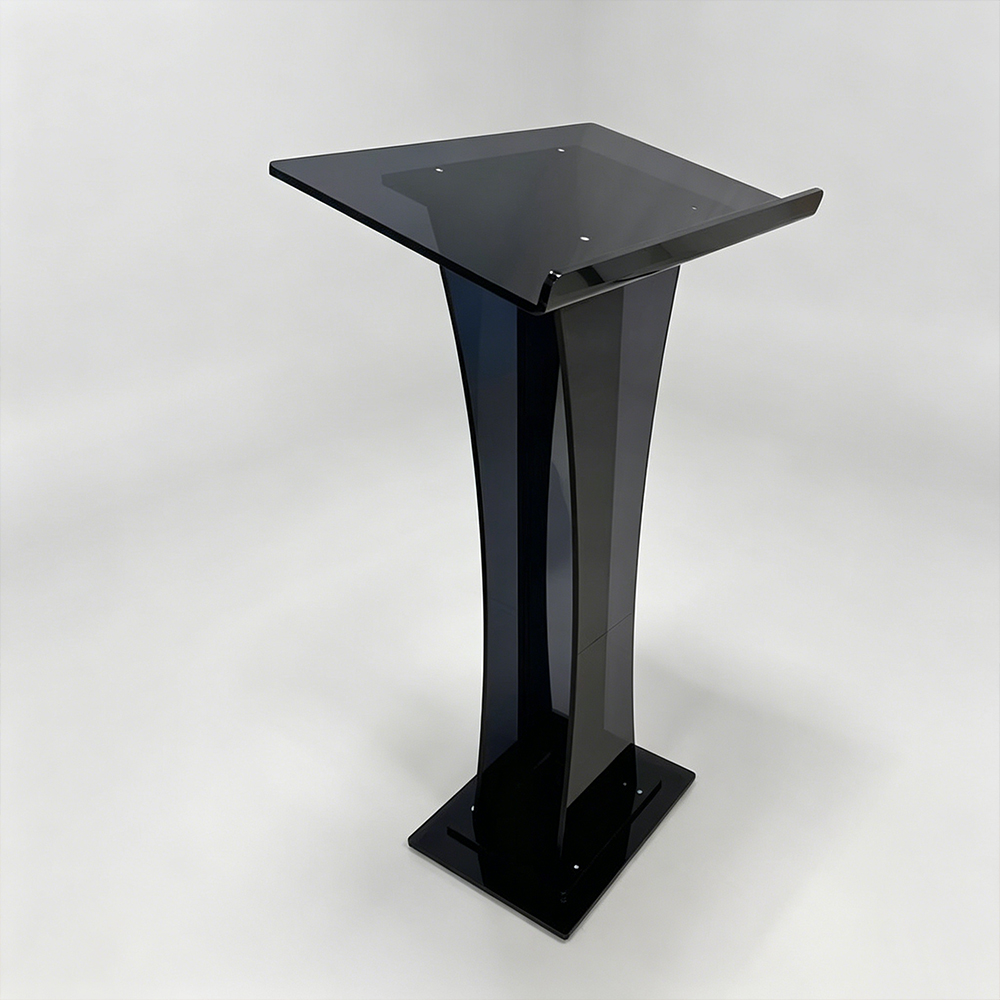 Black Solid Acrylic Conference Podium