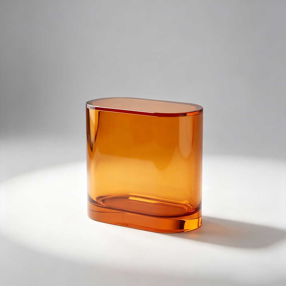 Oval Rounded Solid & Tinted Acrylic Display Plinth Set