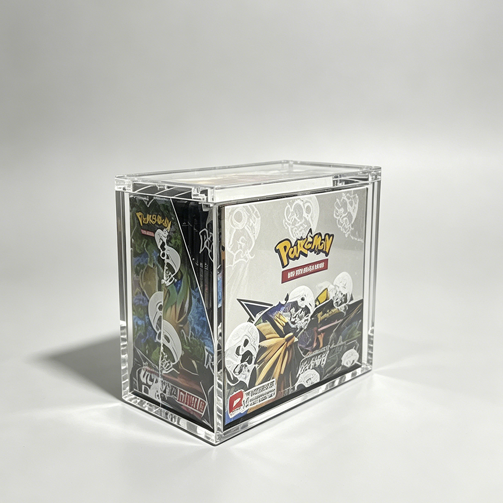 Magnetic Flip Clear Acrylic Trading Card Display Box | Wholesale Game Card Protector Storage Case