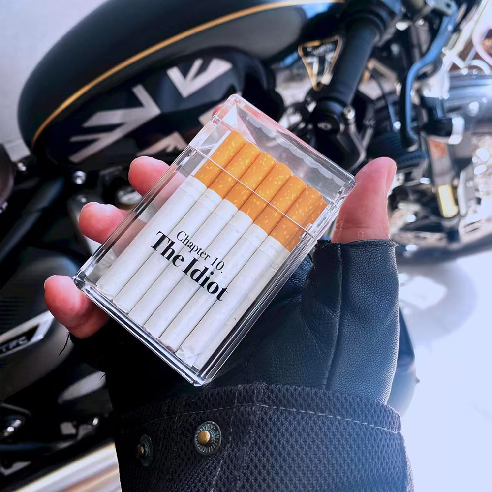 Clear Printed Acrylic Cigarette Storage Box