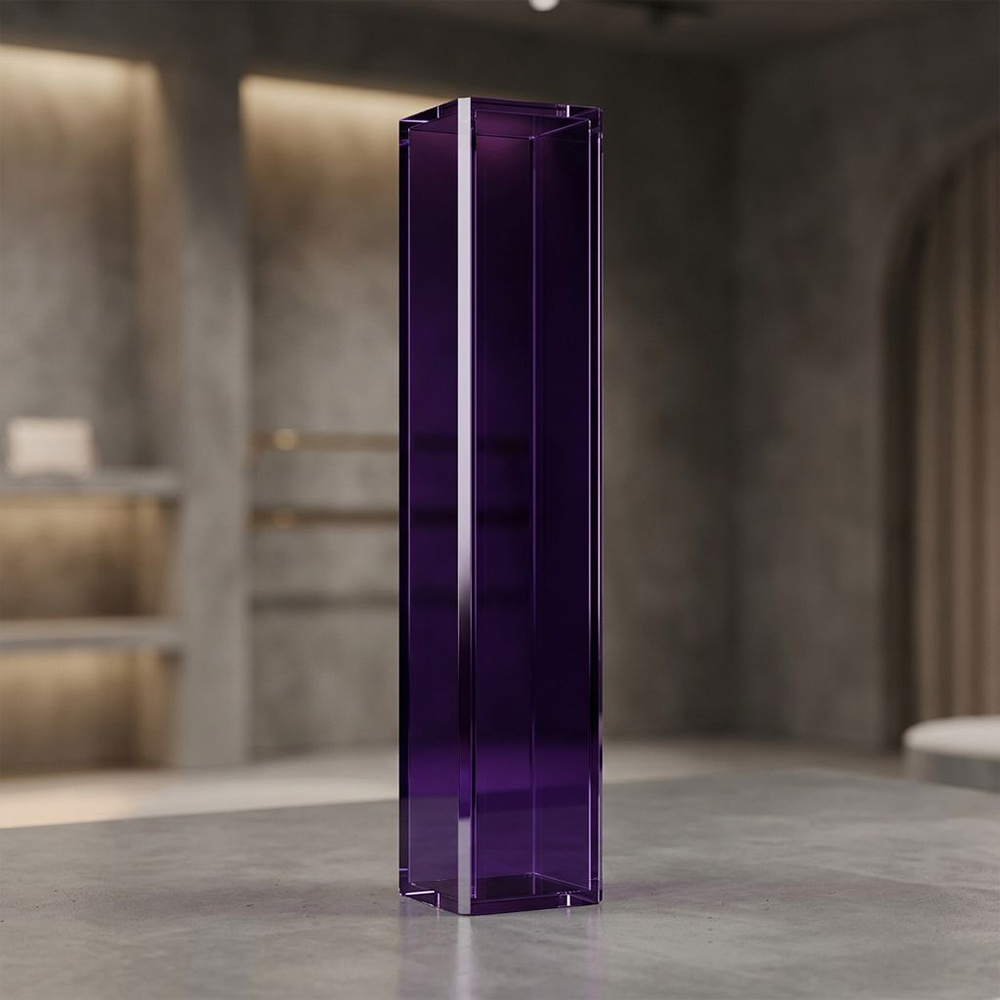 Tinted Purple Hollow Acrylic Display Plinth