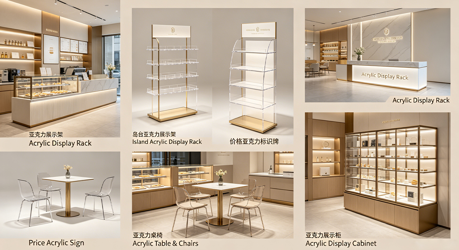 LED illuminated white acrylic display box for cosmetic and jewelry retail showcase
