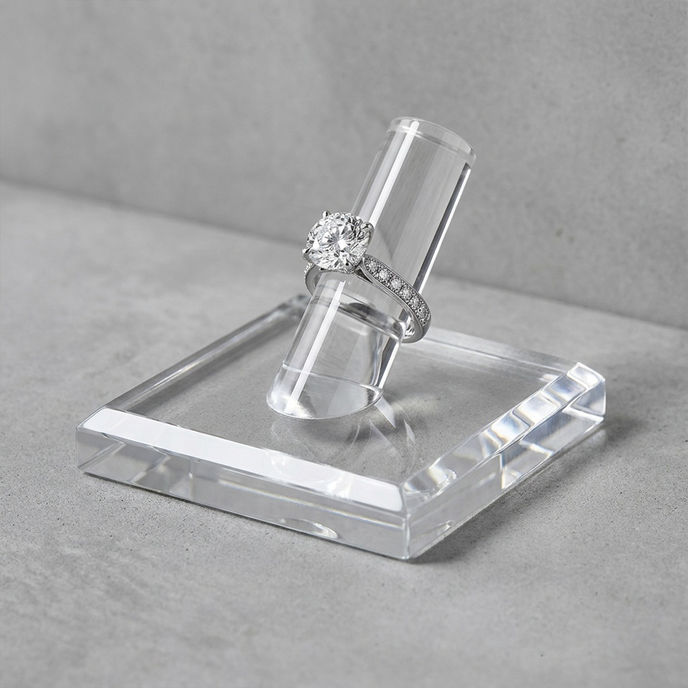 Solid Clear Acrylic Ring Display Holder