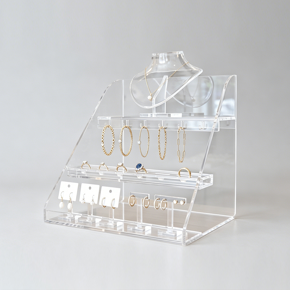 Multi-Tier Clear Acrylic Jewelry Display Stand