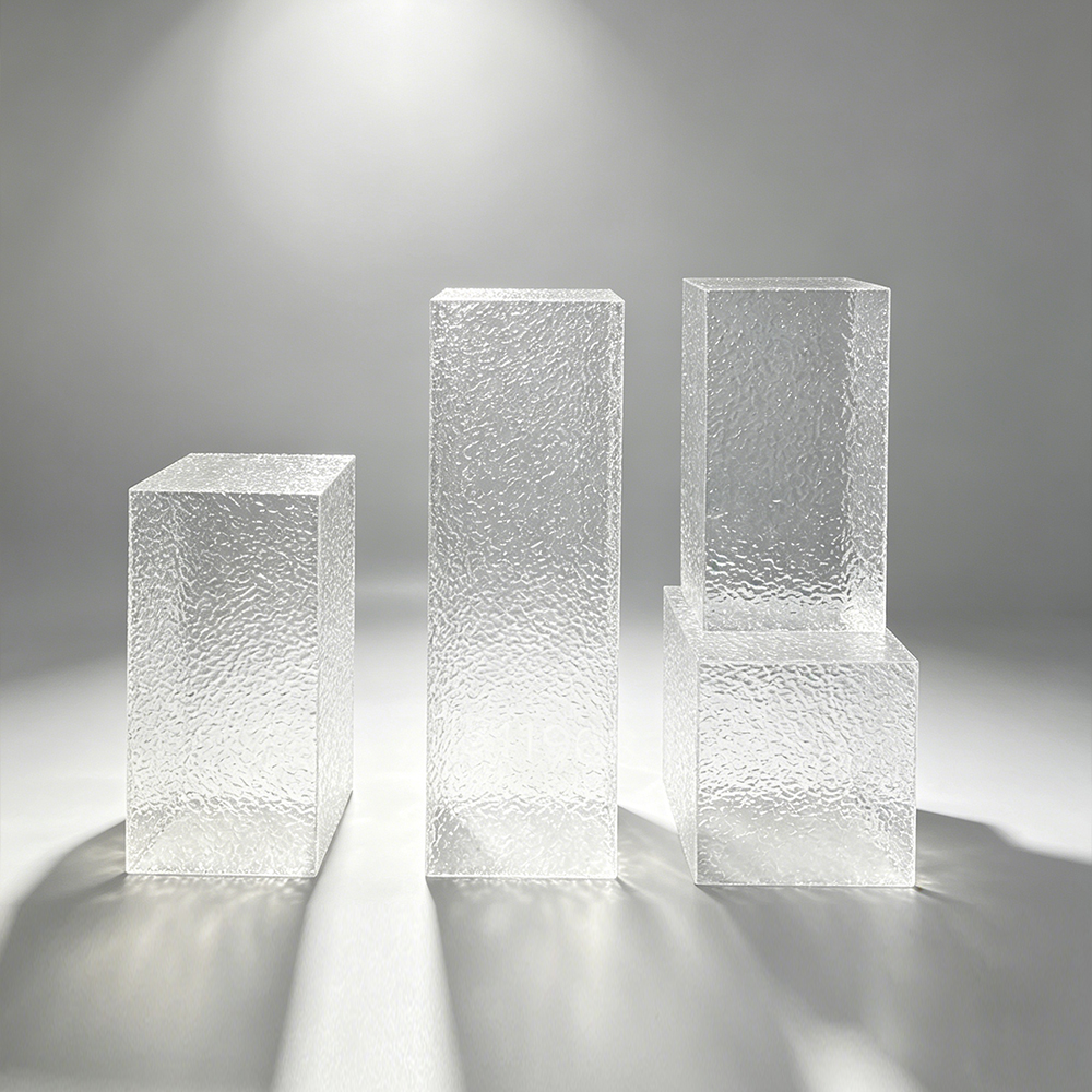 Textured Clear Acrylic Display Block Set