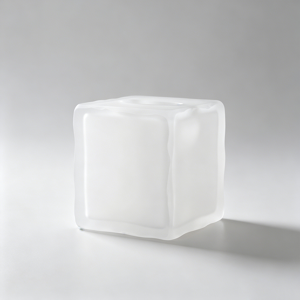 Frosted matte white translucent acrylic creates soft diffused light effect, irregular wavy edge cube design brings gentle minimalist aesthetic. Suitable for spa salons, bathroom vanities, homestay bedside tables and meditation room decor. Custom frosted texture depth and box dimensions are supported for global wholesale buyers and OEM customization.