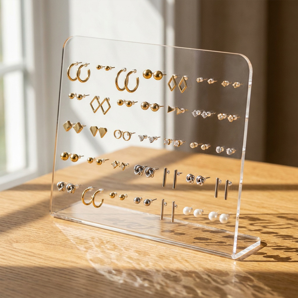 Freestanding Clear Acrylic Earring Display Board