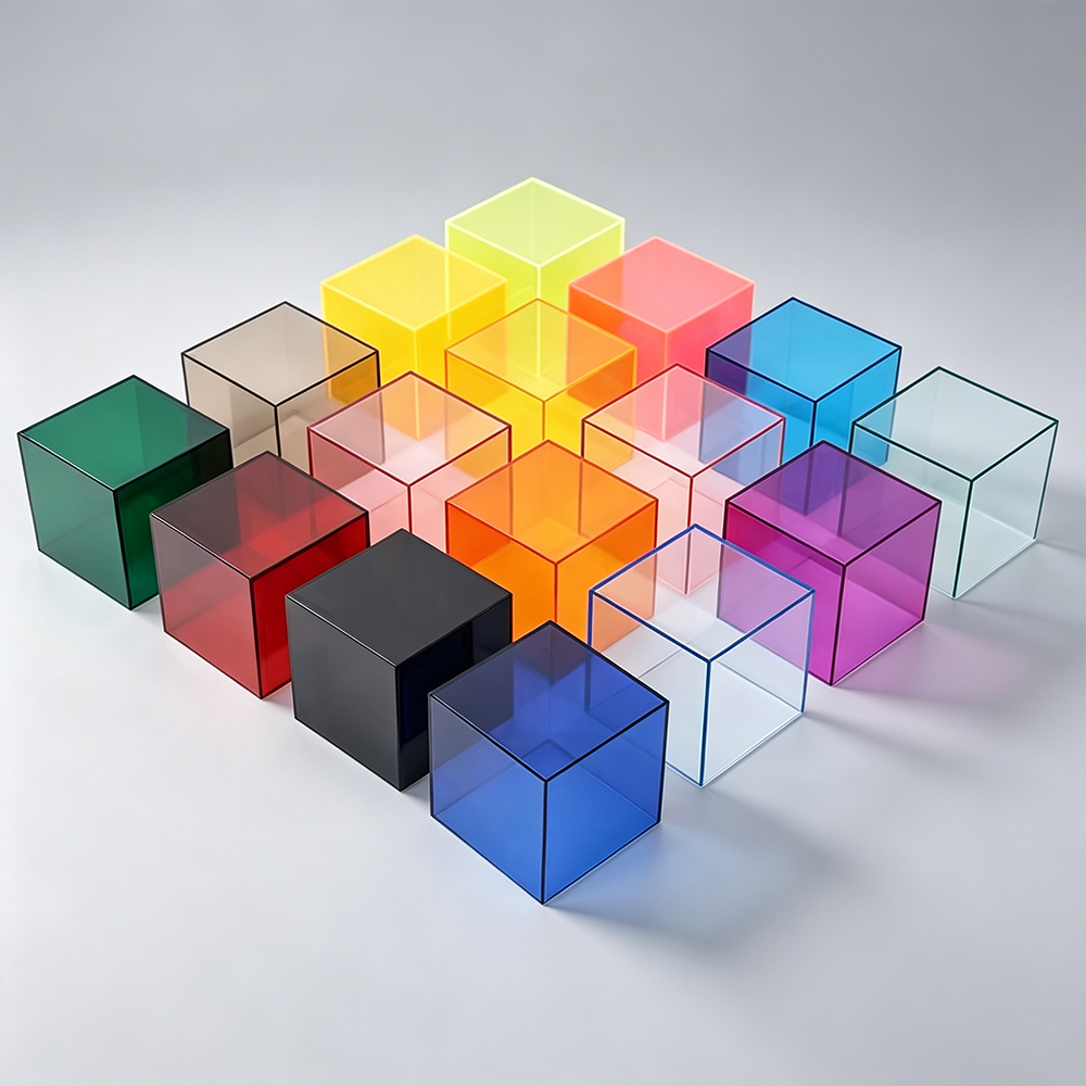 Full Color Multi-Size Hollow Clear Acrylic Cube Display Box Pack | Wholesale Customizable Retail Merchandise Pedestal